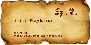 Szili Magdolna névjegykártya