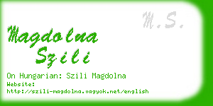 magdolna szili business card